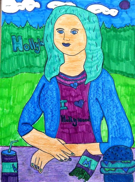 Cool Colors Modern Day Mona Lisa6th Grade We Used A Grid Middle