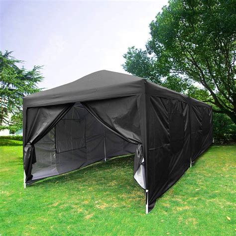 Ubesgoo 10x20 Ez Pop Up Canopy Gazebo Party Tent With Sidewalls And