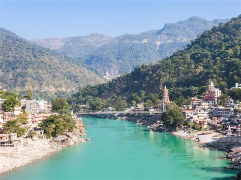 Ganges At Indias Rishikesh White Water Rafting On The Sacred River