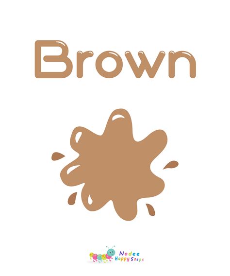 Brown Color Colors Flashcards For Kids