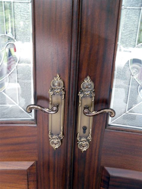 Entry Door Lockset On Double Door Unit View In Your Room Houzz