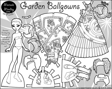 1500x1200 paper doll coloring page pages unique marisole monday friends. Garden Ballgowns: A Paper Doll & Wa and Qi Lolita Dresses