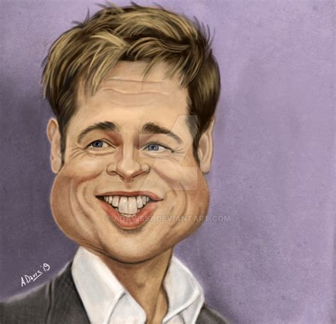 Brad Pitt By Adavis57 On Deviantart Cartoon Faces Funny Faces Picture