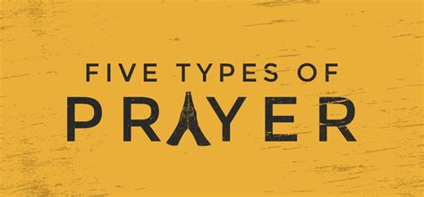 Five Types Of Prayer