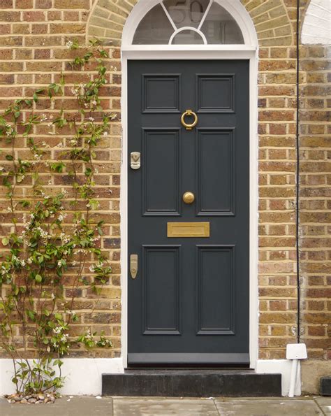 A Victorian Door In A Dark Matte Finish Brass Door Furniture And A