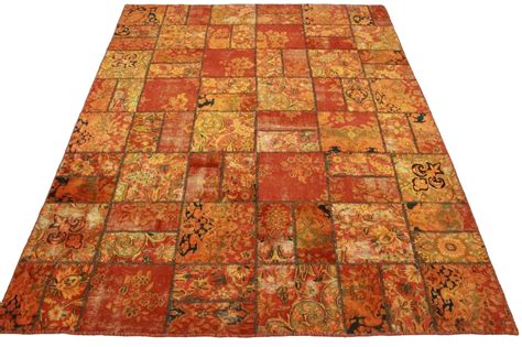 Weitere ideen zu marokkanischer teppich, teppich, berber teppich. Patchwork Teppich Orange Rot in 320x240cm (1001-1833 ...