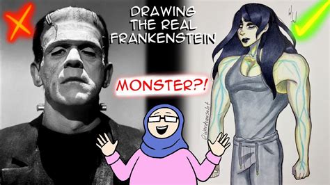 😯💛 Drawing The Real Frankensteins Monster 💛😯 Drawing From The Books