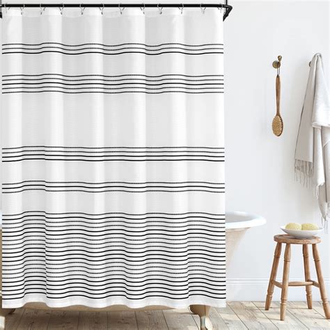 Buy Jinchan Black And White Shower Curtain Fabric Shower Curtain For