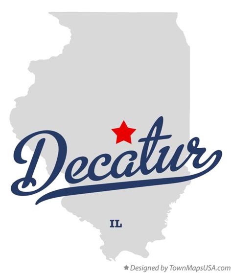 Map Of Decatur Il Illinois