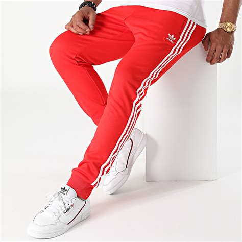 Adidas Originals Pantalon Jogging A Bandes H06713 Rouge