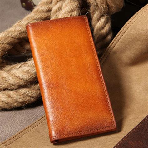 This wallet has an exceptional investment in aesthetic. Cool Leather Mens Long Wallet Bifold Slim Long Wallet for Men