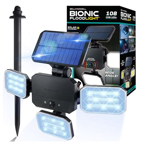 Bell and Howell Bionic Floodlight Solar Powered LED Lights Motion