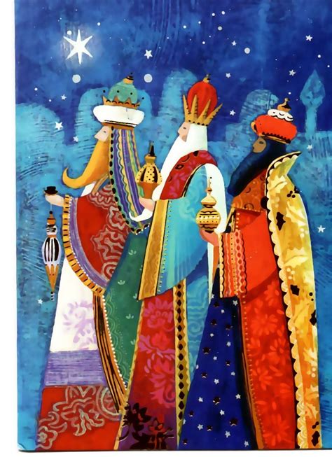 3 Wise Men Colorful Card Christmas Paintings Christmas Scenes