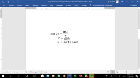 Documents similar to sudut elevasi dan sudut. Mengukur Jarak Pandang Mata Menggunakan Rumus Trigonometri ...