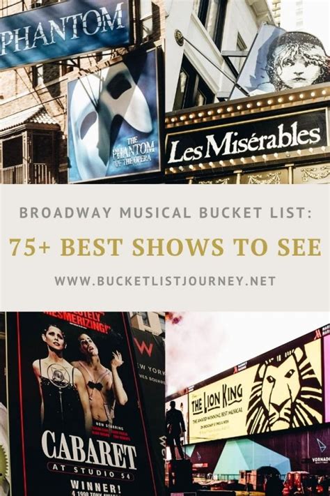 Broadway Musical Bucket List 75 Best Shows To See