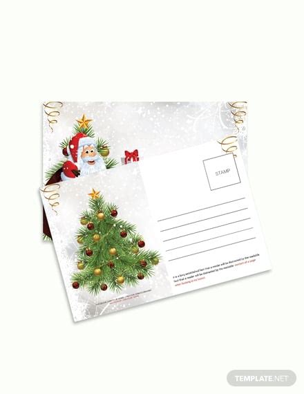 Free Printable Christmas Postcards Templates