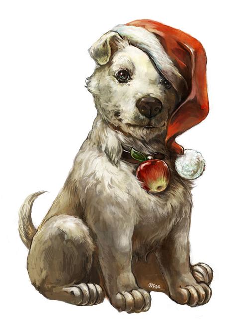 Usually ships within 6 to 10 days. Christmas Dog by umedama on DeviantArt