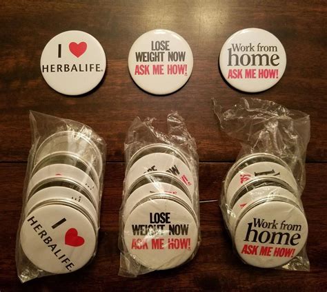 New Herbalife Buttons Lot Of 22 I Heart Herbalife Lose Weight Work