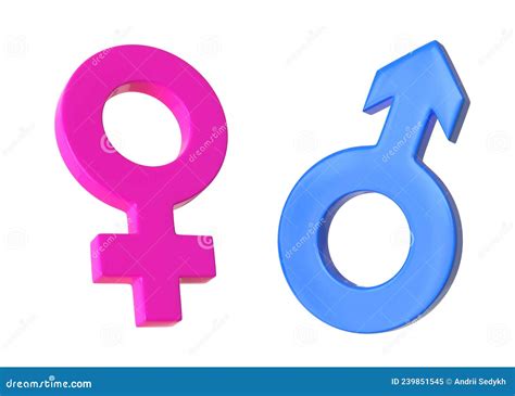 Male And Female Symbols Isolated On White Background Stock Illustration