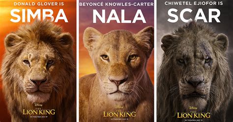 Disney Reveals Posters For 11 Main Characters In The New Lion King