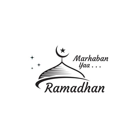 Marhaban Ya Ramadhan Logo Template And Islamic Symbol 21873164 Vector