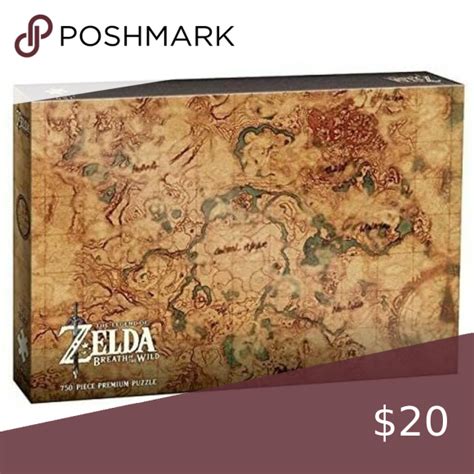 Zelda Breath Of The Wild Hyrule Map 750 Piece Puzzle Art From The