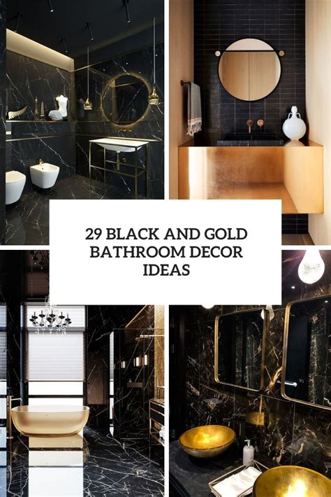 Black And Gold Bathroom
