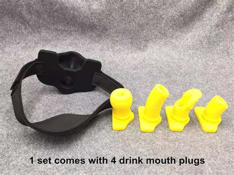 Silicone Urinal Piss Gag With 4 Drink Bite Plug Mouth Gag Etsy