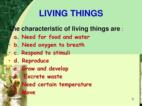 Ppt The Characteristics Of Living Things By Bu Britie