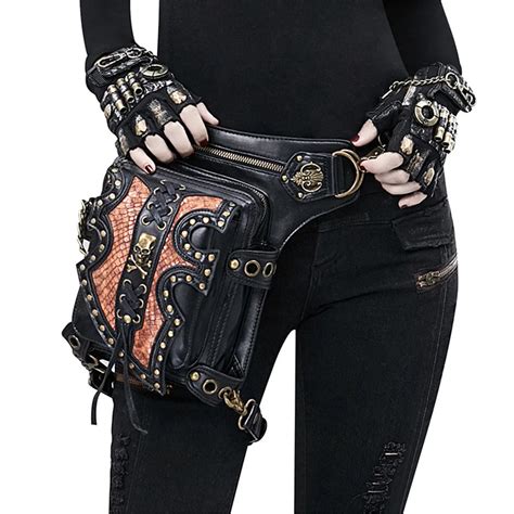 Steampunk Waist Bags Gothic Handbag Shoulder Bag Vintage Retro Rock