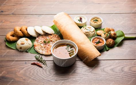 Premium Photo Group Of South Indian Food Like Masala Dosa Uttapam