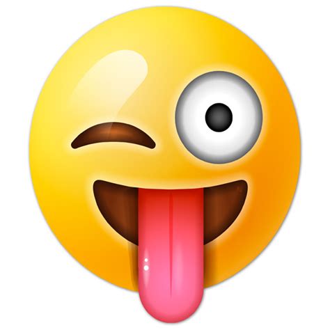 Wall Stickers Face winking stuck-out tonge emoji Puede copiar y pegar fácilmente a cualquier lugar.