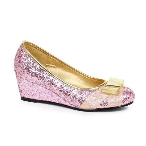 018 Princess Womens Glitter Princess Shoe With Heart Décor
