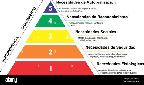 Maslow S Hierarchy Or Maslow Pyramid Of Needs In Spanish Language Stock My XXX Hot Girl
