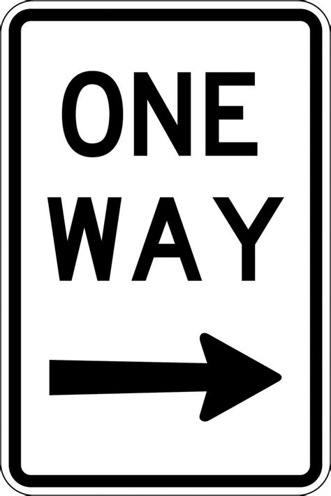 One Way Right Arrow General Signs Uss