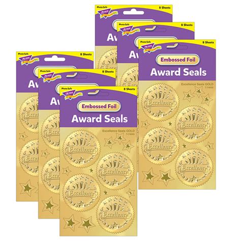 Excellence Gold Award Seals Stickers 32 Per Pack 6 Packs Michaels