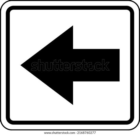 One Way Road Sign On White Stock Vector Royalty Free 2168760277