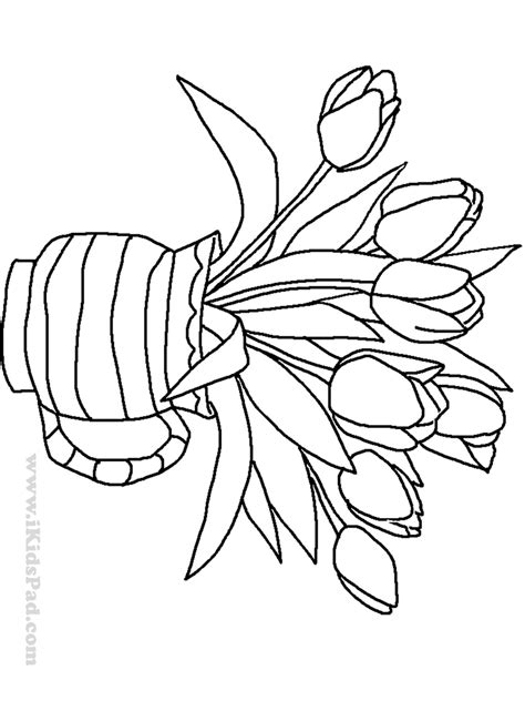 The article includes the most popular flowers found across the world with some factual information. Vase Coloring Page at GetColorings.com | Free printable ...