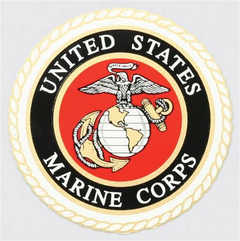 United States Marine Corps With Eagle Globe And Anchor Logo Decal