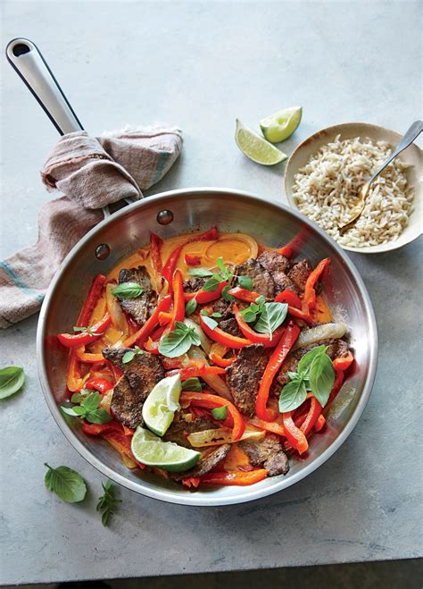 Detail and variety from 2 very important elements of a authentic thai meal. Spicy Thai Red Curry Beef Recipe | MyRecipes