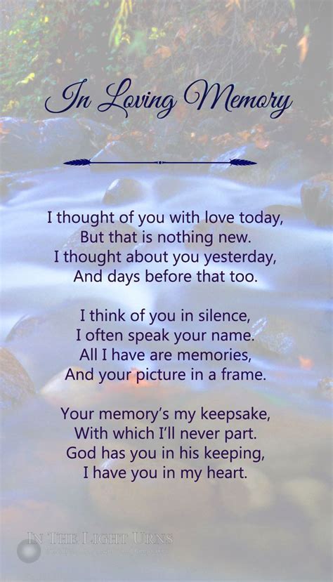 Memorial Sympathy Quotations Poems Verses Funeral Poems Funeral Quotes Remembrance Quotes
