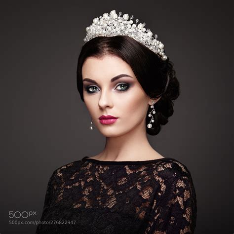 Fashion Portrait Of Beautiful Woman With Tiara On Head By Heckmannoleg