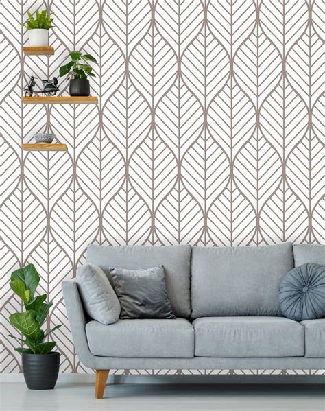 Removable Wallpaper Peel And Stick Geometric Wallpaper Etsy Art Deco