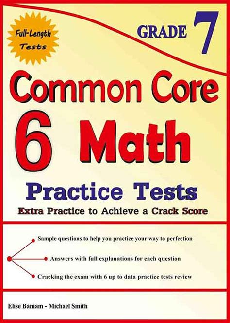 6 Common Core Math Practice Tests Grade 7 Extra Practice To Achieve A