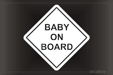 Baby On Board Decals And Stickers Decalboy