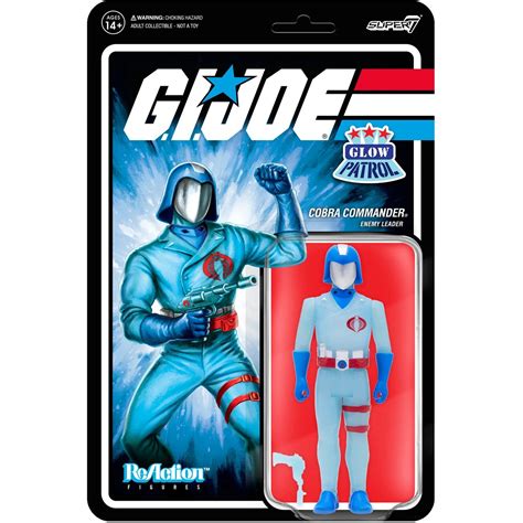 Super7 Gi Joe Reaction Figures Wave 1b Cobra Commander Glow