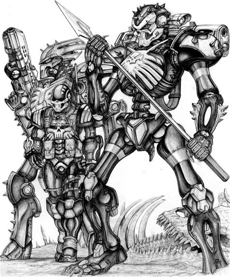 Skelebot Operator And Skeleborgs Quarter Gray By Chuckwalton On