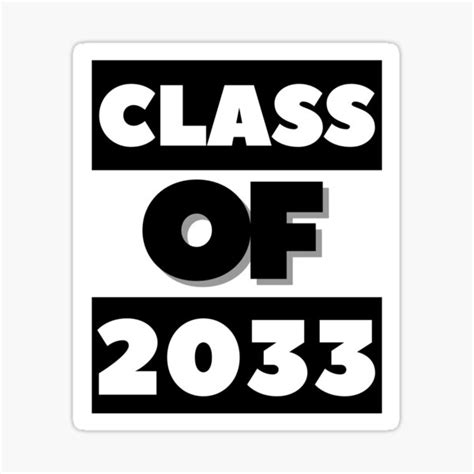 Class Of 2033 Graduation Parental Advisory Style Sticker By