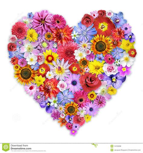 Large Heart Shaped Floral Arrangement Stock Illustration