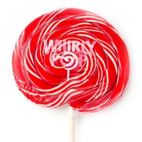 10 Oz Red And White Swirl Whirly Pops 17 Inches Lollipops And Suckers